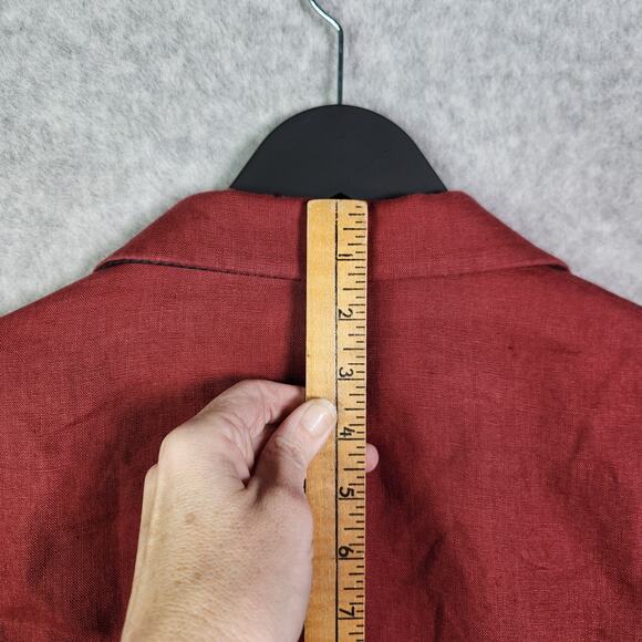 Lauren Ralph Lauren Linen Sport Coat Blazer Jacket 36R Men Preppy Rust Red Fall - Picture 10 of 15